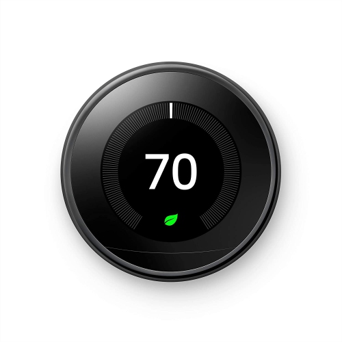 Nest Learning Programmable Thermostat - 3rd Generation Works with Alexa - Black
