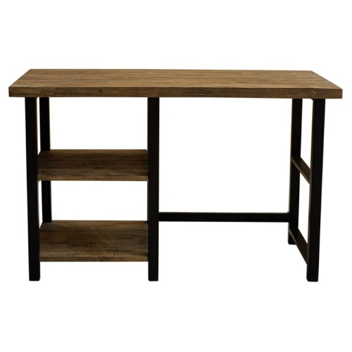 ALATERRE FURNITURE  Pomona 48" Metal And Solid Wood Desk With 2 Shelves