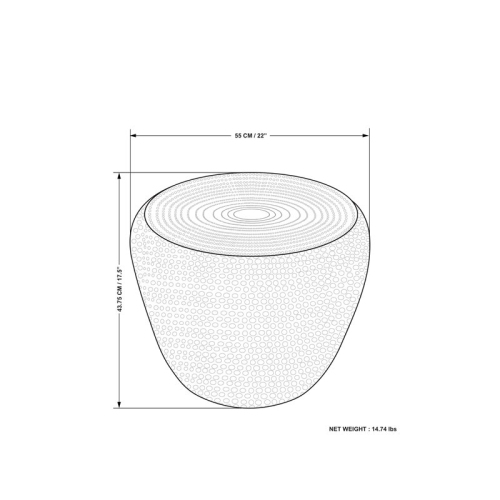 Simpli Home Preston Modern Industrial 22" Metal Metal Side Table in Antique Gold