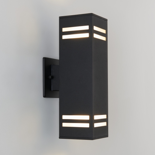 Artika Strike Square Outdoor Wall Light, Black