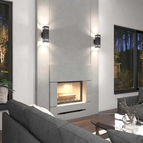 Artika Strike Square Outdoor Wall Light, Black