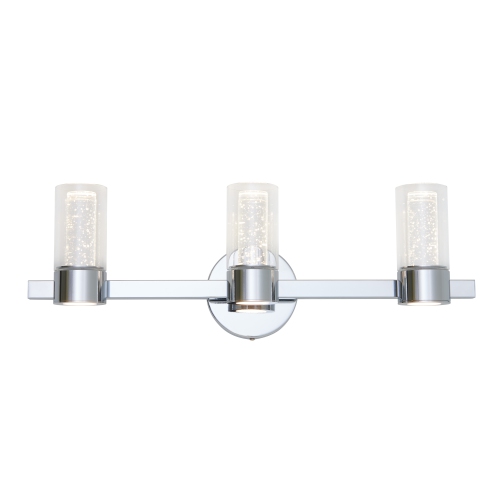 Artika Novello 3 LED Integrated Bathroom Vanity Light, Chrome