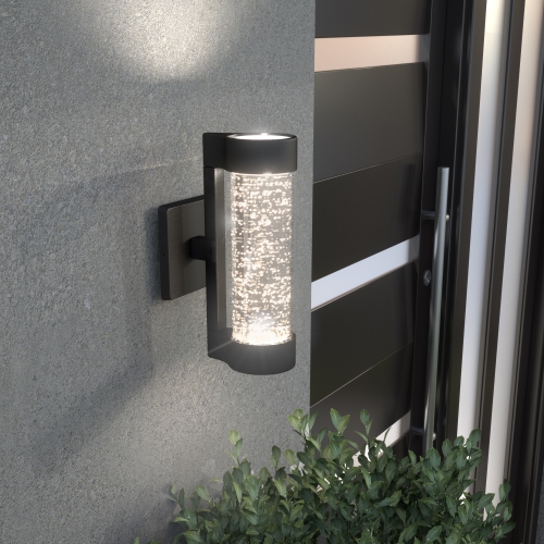 Artika Bubble Flow Integrated LED Outdoor Wall Light, Stainless Steel