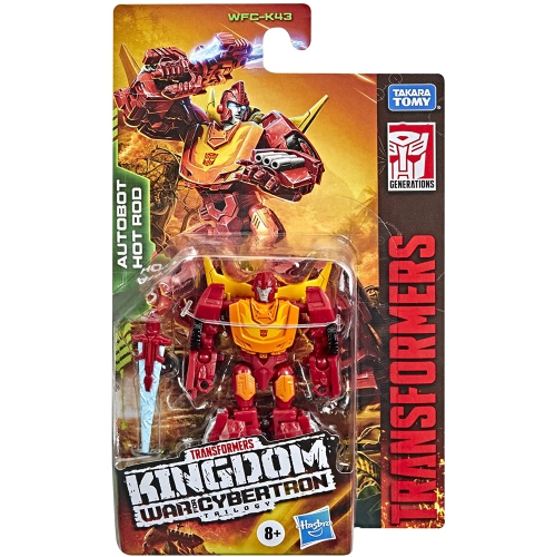 TRANSFORMERS  War for Cybertron Kingdom 3.75 Inch Action Figure Core Class Wave 5 - Hot Rod