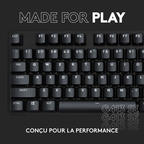 Clavier de jeu mécanique rétroéclairé G413 SE de Logitech