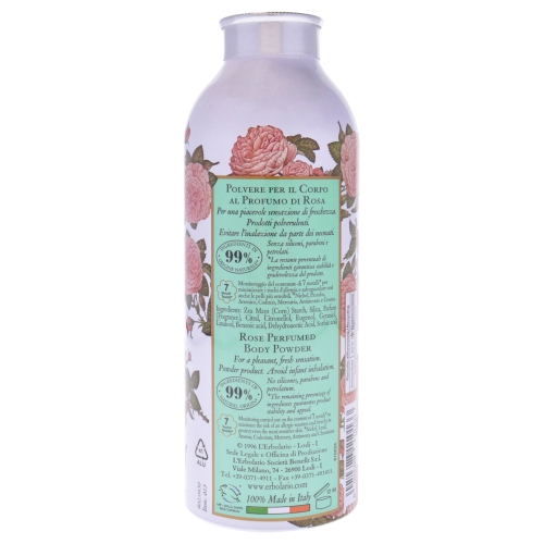 Rose Perfumed Body Powder by LErbolario for Unisex - 3.5 oz Powder
