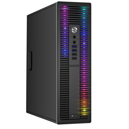 Refurbished - HP ProDesk Desktop Customized RGB Lights Computer Intel Core i5 4570 3.2 GHz 8GB RAM 256GB SSD Win 10 Pro WIFI, HAJAAN Gaming PC