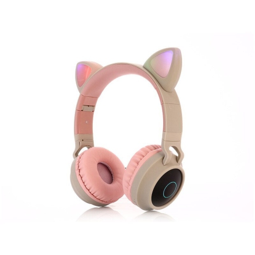 SAMA  Kids Wireless/wired Headphones With Mic, 12H Playtime, Stereo Sound, Bluetooth 5.0, Foldable for School (Grey/pink)