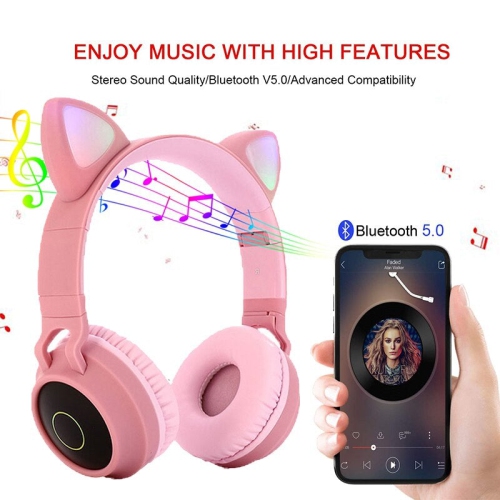 Kids Wireless/Wired Headphones with MIC,12H Playtime, Stereo Sound,Bluetooth 5.0, Foldable for School