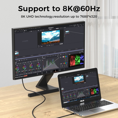 Câble HDMI 2,1 8K Saga – 3 M, 48 Gb/s Ultra HD, 8K@60 Hz, 4K@120 Hz, HDR10+, Dolby Atmos, eARC – Tressé, plaqué or – PS5, Xbox,