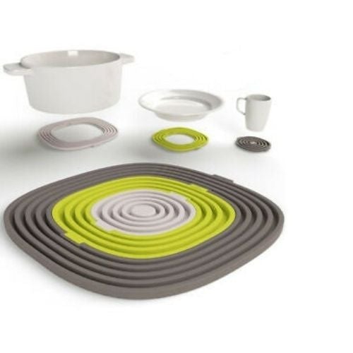 3in1 Silicone Coasters Hot Pads Heat Resistant Trivets for Hot Pots Pans Cups