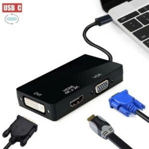 USB-C to HDMI / DVI / VGA Converter Video Adapter 4K x 2K