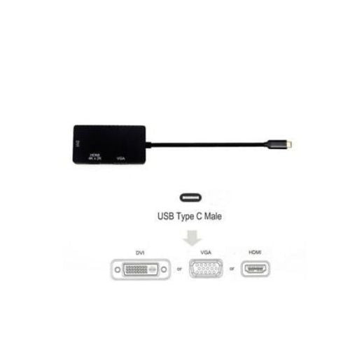 USB-C to HDMI / DVI / VGA Converter Video Adapter 4K x 2K