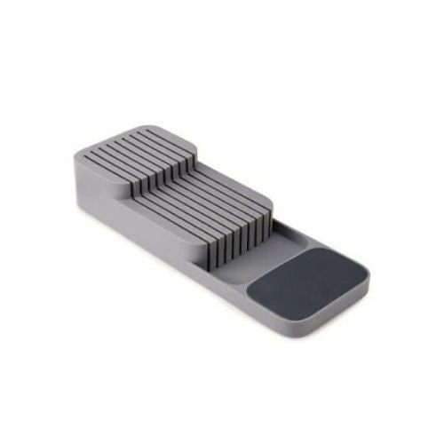 Kitchen Drawer Organizer Tray for Knives Knife Block Cutlery Storage Grey