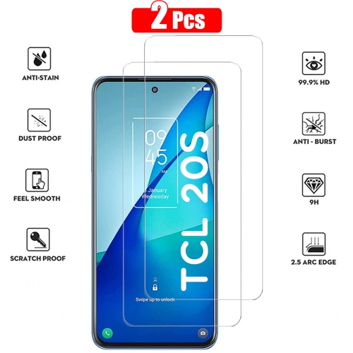 Tempered Glass for TCL 20S Screen HD Film 9H Anti-Scratch-Case Friendly, Bubble Free Perfect Fit, Haptic Touch Accurate Screen Protector [ 2-Pack]