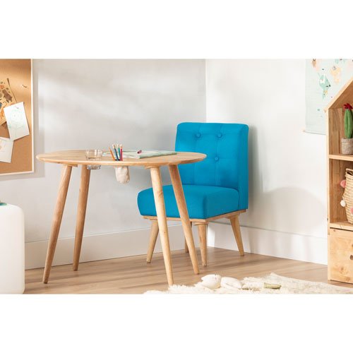 South Shore Sweedi 2-Piece Kids Table & Chair Set - Blue/Natural