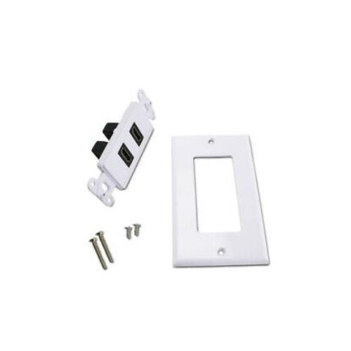 2 Port HDMI 1.4 A Female Wall Face Plate Panel Coupler Outlet Extender Socket