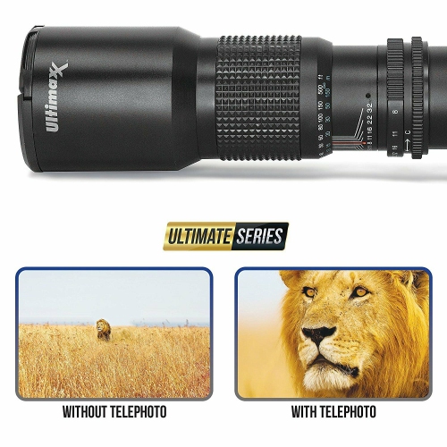 Canon EOS 4000D / Rebel T100 avec objectif EF-S 18-55 mm III + ensemble 500 mm/1000 mm