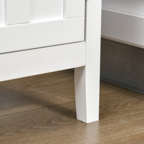 HOMCOM Sideboard Buffet Storage Cabinet, Console Table, Kitchen Storage Cabinet with Open Shelf and Adjustable Shelves, White