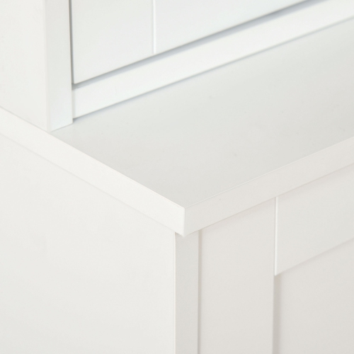 HOMCOM Bookcase Storage Cabinet with Doors, Modern Tall Bookshelf with 2 Adjustable Shelves, Display Unit for Study, Living Room, Home Office, White