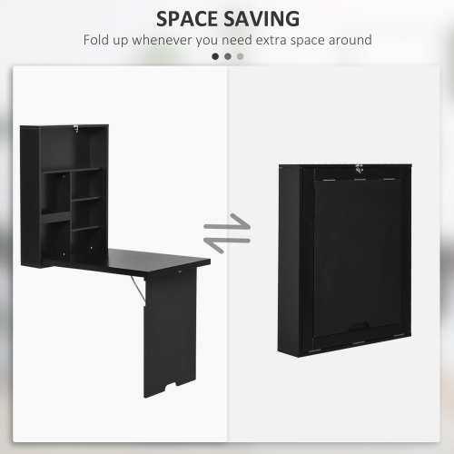 Black fold up desk discount