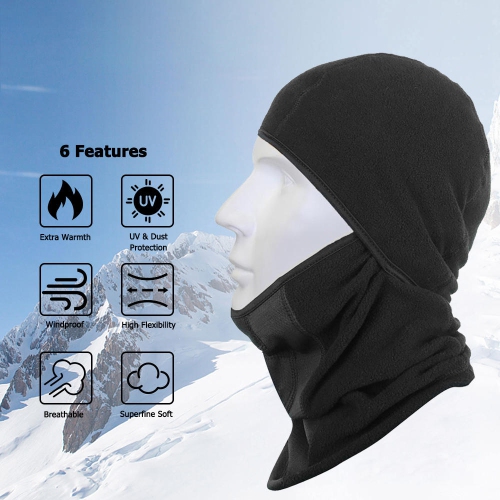 Winter Fleece Balaclava Face Mask for Cold Weather Windproof Warmer Neck Gaiter 