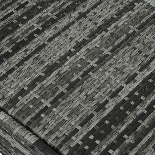 Outsunny Wicker Chaise Lounge, Outdoor Lounge Chair, PE Rattan Patio Sun lounger with Head-rest, 5-Level Height Adjust Backrest, Cushion, & Wheels,