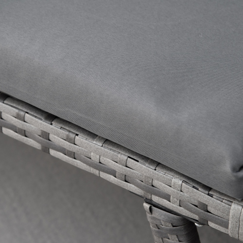 Meubles de patio en osier Outsunny avec coussin, canapé-lit convertible en rotin en polyéthylène pour l'extérieur avec fauteuil réglable, causeuse