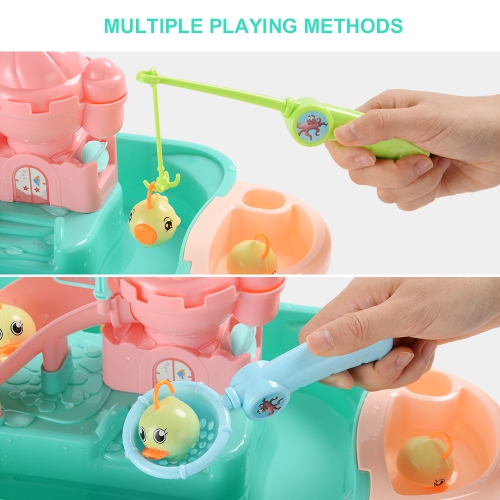 Buy IndusBay® Fishing Game Toys, Water Tables Fish Catching Game for  Toddlers with Music Swirl Water Pond and Fish Pole Floating Ducks Fishes  Toy for Kids (Pink) Online at Low Prices in