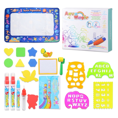 Magic Drawing Water Pen Painting Doodle Mat Board Kids Painting Toy Pip AL 