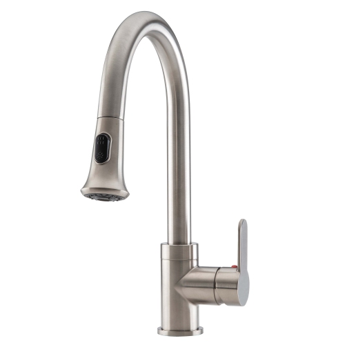 ANCONA  Rivella Pull-Down Single Handle Dual Spray Faucet In Brushed Nickel