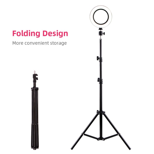 SAMA Ring Light Selfie (16 Cm) With Tripod Stand 210Cm & Cell Phone Holder for Live Stream/makeup