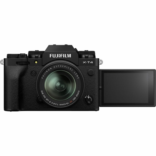 FUJIFILM X-T4 Mirrorless Camera with 18-55mm Lens (Black) - 7PC Accessory Bundle