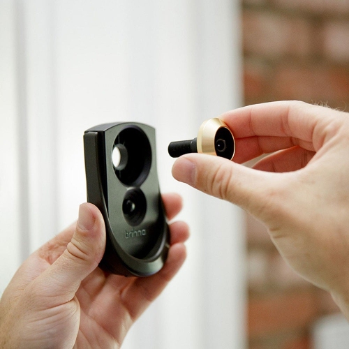 Brinno Duo SHC1000W Front Door Peephole Camera- Smart Home Security System with Mobile and Live Feed