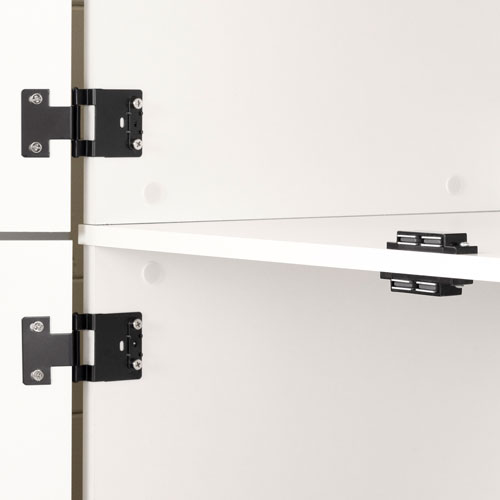 Armoire de rangement contemporaine à 4 portes Farnel de South Shore - Blanc pur