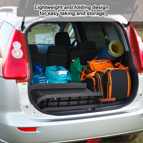 Rampe de chien de voiture pliante portable de 61 "L pour grands chiens, petits chiens âgés et animaux de compagnie dans et hors du SUV, voitures,