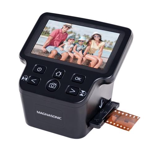 Magnasonic 24MP Film Scanner with Large 5" Display & HDMI, 35mm Slide Film Holder, Converts Film & Slides into JPEGS