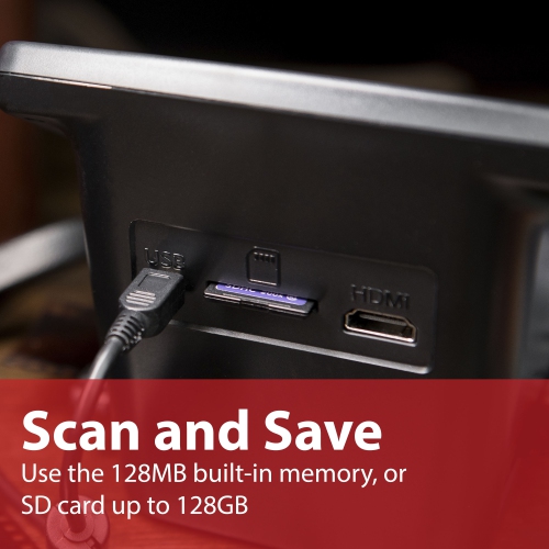 Magnasonic 24MP Film Scanner with Large 5" Display & HDMI, 35mm Slide Film Holder, Converts Film & Slides into JPEGS