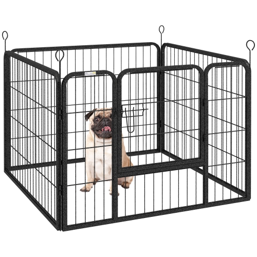 PawHut Metal Pet Playpen Puppy Dog Exercise Fence Pen with Gate