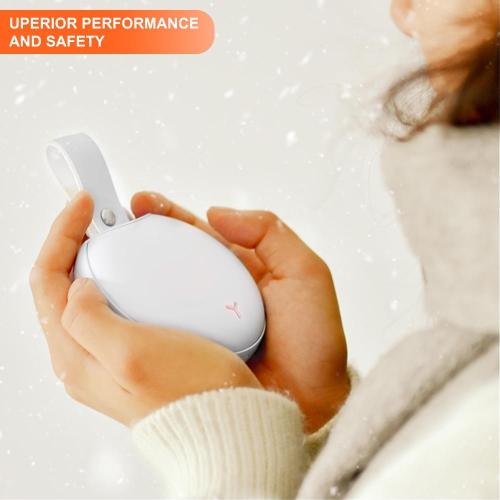 7-10W Rechargeable Hand Warmer 5000mAh Portable Pocket Power Bank/hand warmer, White - PHAT™
