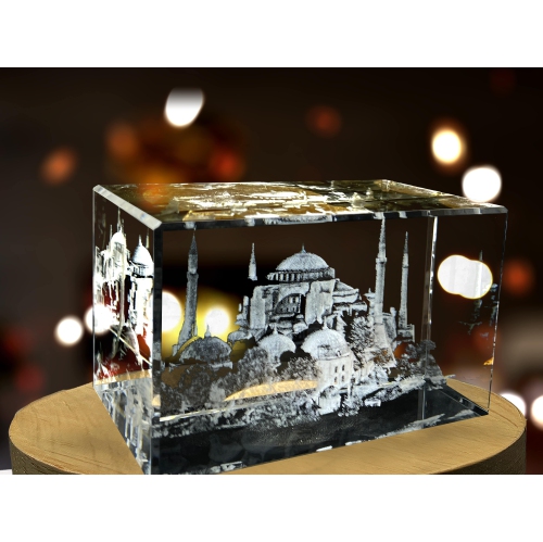 Hagia Sophia 3D Engraved Crystal Decor
