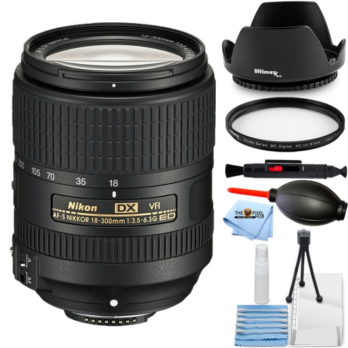 NIKON  Af-S Dx Nikkor 18-300MM F/3.5-6.3G Ed Vr Lens 2216 - 7PC Accessory Bundle