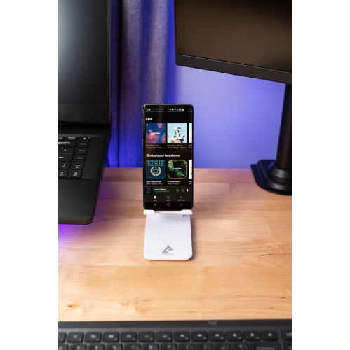 Autocel Foldable Cell Phone Stand - Fully Foldable - Cell Phone Stand for Desk - Compatible with iPhone and Others - Home Office Must Haves - Tablets