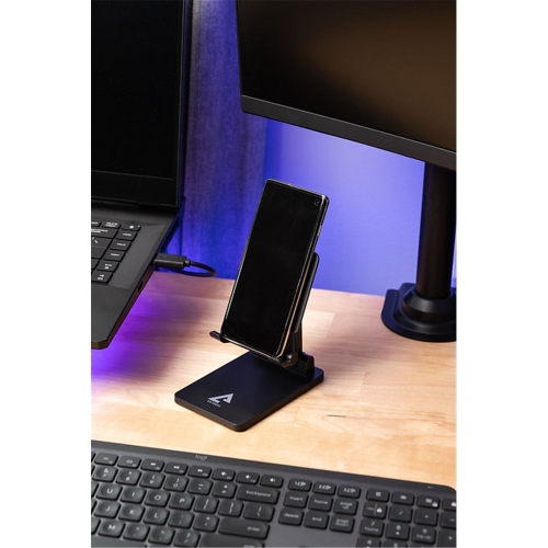 Autocel Foldable Cell Phone Stand - Fully Foldable - Cell Phone Stand for Desk - Compatible with iPhone and Others - Home Office Must Haves - Tablets
