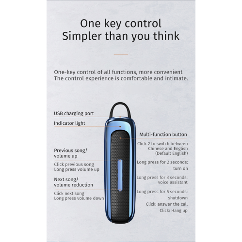 Écouteurs mains libres 30 heures d’autonomie pour les entreprises et les camionneurs