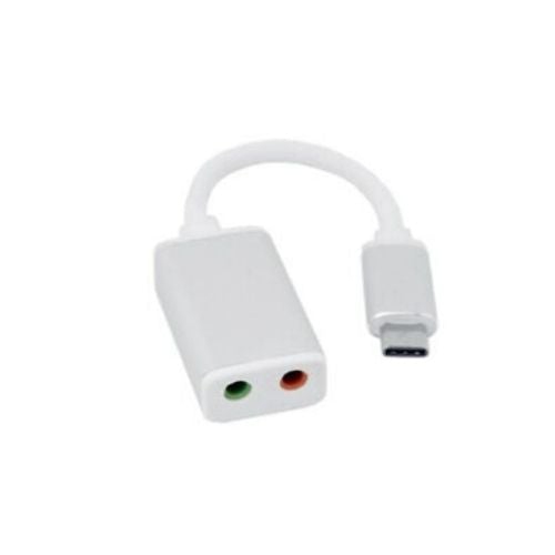 USB 3.1 Type-C to 3.5mm Audio Speakder Microphone Female Adapter