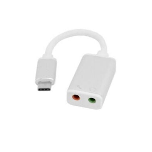 USB 3.1 Type-C to 3.5mm Audio Speakder Microphone Female Adapter