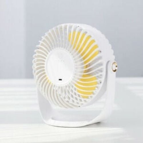 Desktop Cooling Fan USB Powered 3 Speed Adjustable Large 7 Inch Built-in Battery