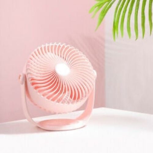 Desktop Cooling Fan USB Powered 3 Speed Adjustable Large 7 Inch Built-in Battery