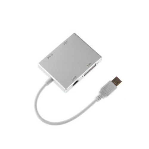 USB 3.0 to HDMI / DVI / VGA External Graphics Video Card Adapter W/ Network Lan